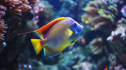 A colorful queen angelfish