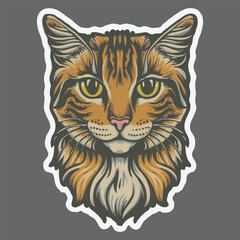 cat vintage style stickers  t-shirt design