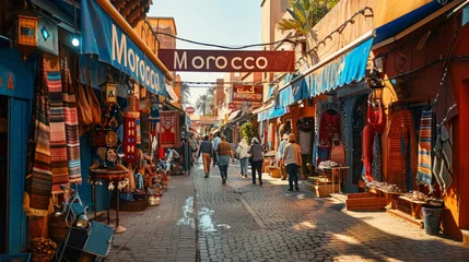 Gordijnen The narrow streets of Morocco. © AS Photo Family