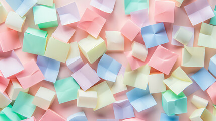 abstract background  pastel color cubes paper patte