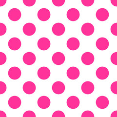 Seamless vector pattern with pastel pink polka dots on a white background. For web design, desktop wallpaper cards, invitations, wedding or baby shower albums, backgrounds, arts and scrapbooks.