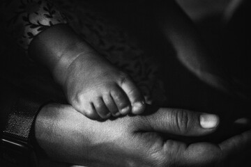 Parent And Baby Feet
