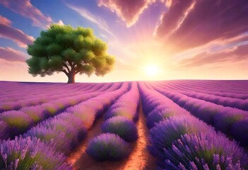 lavender field in region