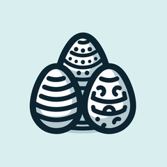 Easter eggs Vector Illustration Happy.
