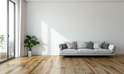 wooden floor in a living room in classic eco style
