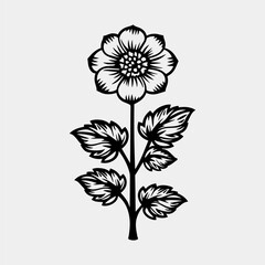 isolated flowers icon. floral ornament vector design