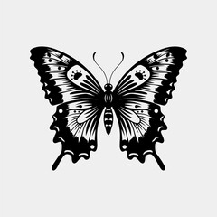 silhouette vector of a butterfly