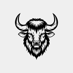 bull head. vector illustration.