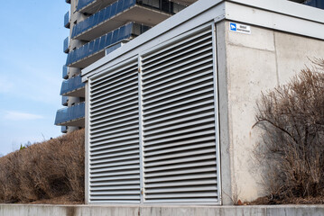 Ventilation external room in the middle of a new microdistrict