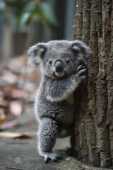 A cute koala, a beloved symbol of Australian wildlife, in its natural habitat.