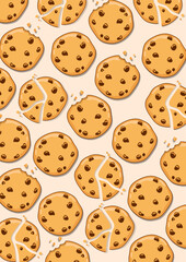 cookie background.Eps 10 vector.