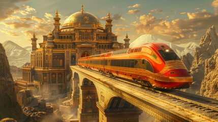 Arabic wind railway with the theme of exotic mood