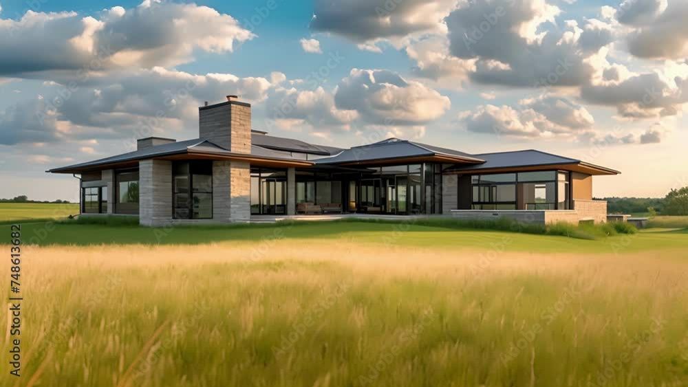 Poster surrounded by endless fields and stretching skies this prairiestyle house embodies a sense of tranqu