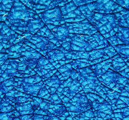 Texture blue glass with crack pattern