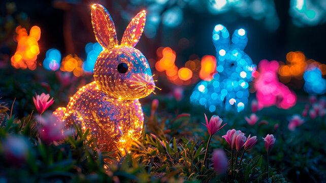 Explora el creativo mundo de la pintura de luz para crear fascinantes im&aacute;genes de Pascua llenas de coloridas rayas y patrones.