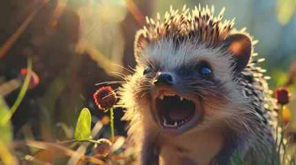Foto op Plexiglas Close up shot of hedgehog © Cedar