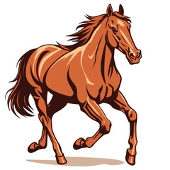 Obraz na płótnie Canvas Horse image vector for logo. isolated on white background
