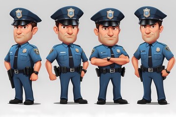 This vector illustration features a finely detailed character of a police officer. Ideal for projects and designs related to security, law, and order.
