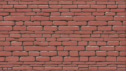 Fototapeta premium Red Brick Wall Seamless Texture Background for Graphic Design. AI Generated