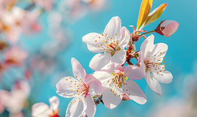 Springtime season blossom, sunny spring day ,Generative AI 