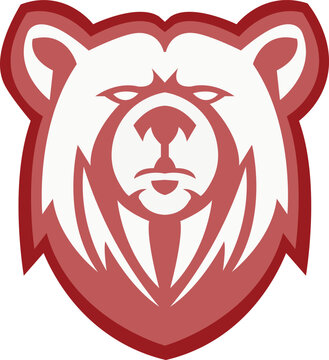 Bear head logo design, mascot bear logo icon illustration vector drawing, Brave Bear head mascot Logo design. Vector Template Illustration Design. Mascot Brave Bear Logo design any graphic work