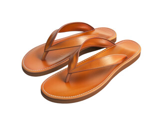 sandals on isolated on transparent png background. Generative ai	
