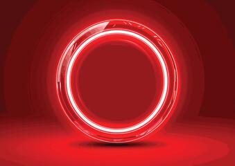 Red circle vector