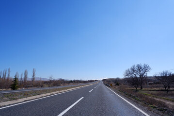road in the countryside. endless road and sky
