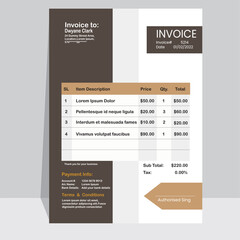 Creative modern invoice business template