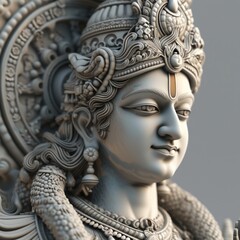 Luxurious Indian Statue. Fictional Character Created By Generated By Generated AI.