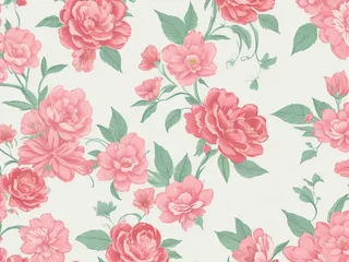 Tuinposter Free hand-drawn floral wallpaper in vector format © REZAUL4513