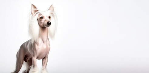 Purebred purebred beautiful dog breed chinese crested dog hairless cutie.