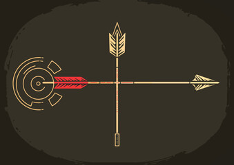 Target Arrow Icon Vector Illustration.