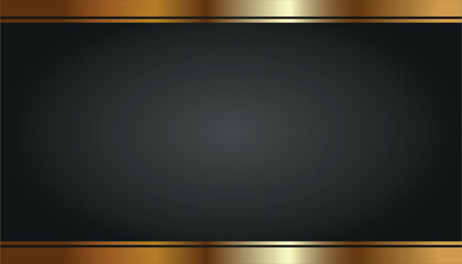 Luxury Black casino background with golden frame