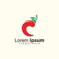 Spicy chili logo design vector icon template for business