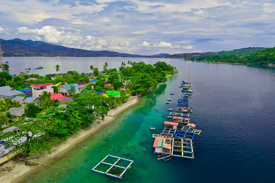 Natural view of Ambon Bay, Indonesia
