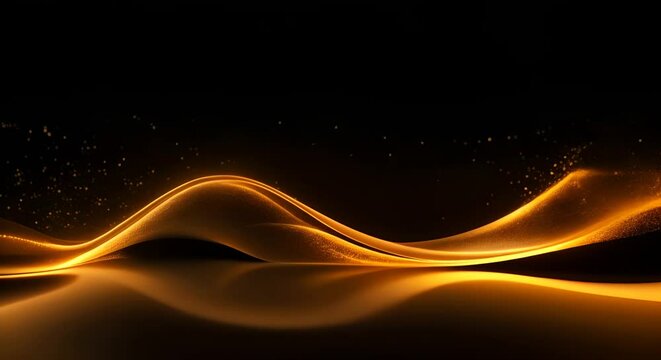 Black luxury corporate background with golden lines and shape. Seamless looping motion design. Video animation Ultra HD 4K 3840x2160
