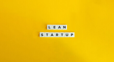 Lean Startup Term and Banner. Business and Product Development Methodology. 
