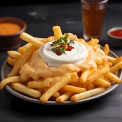 french fries with ketchup