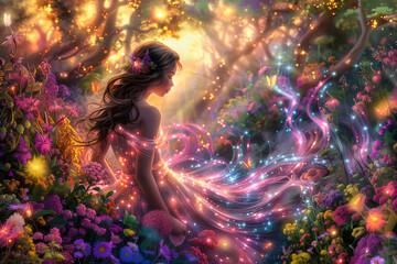 Fairy Princess Adorable Fairytale Girl Elf Magical Enchanted Forest Children Fantasy