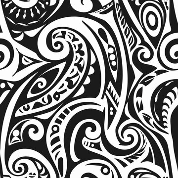 Maori seamless pattern tile