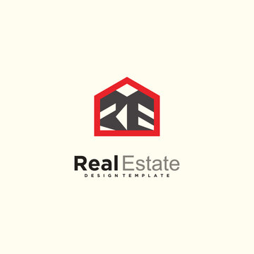 Modern home real estate vector logo template for business