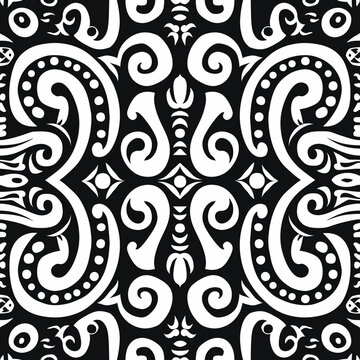 Maori seamless pattern tile
