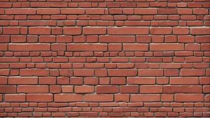 Red Brick Wall Seamless Texture for Presentation Templates. AI Generated