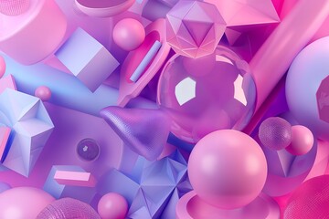 Colorful abstract balls glass background with futuristic abstract shapes - 748629476