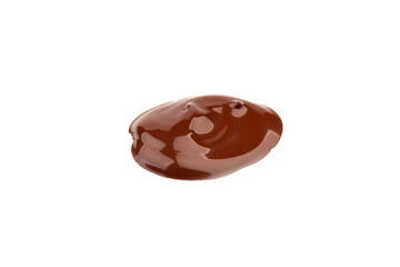Paint spot, isolated on white background. Glossy akril paint. Abstract trace shape. Drops of paint.