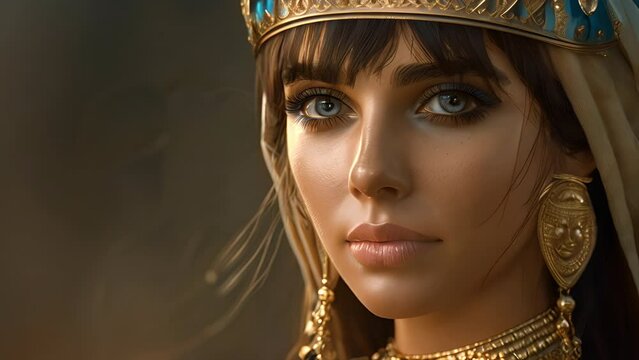 Close up of Cleopatra VII Thea Philopator was Queen of the Ptolemaic Kingdom of Egypt