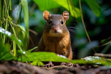 The Elegance of an Agouti: Capturing the South American Rodent in its Natural Wild Habitat