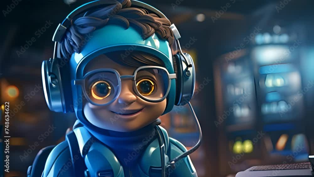 Poster 3d render customer support chatbots: develop an ai-powered chatbot to handle customer inquiries and 