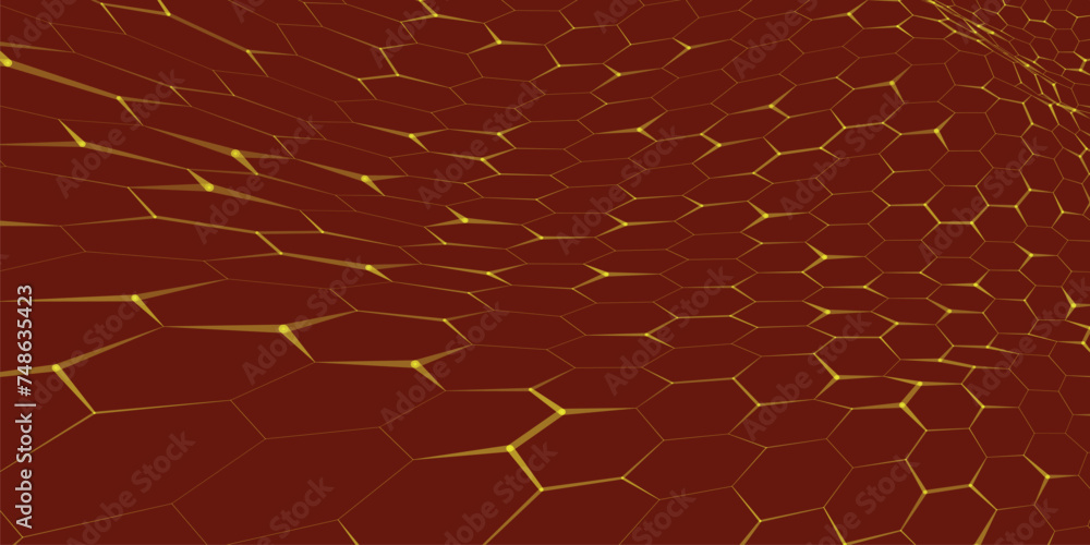 Poster futuristic hexagon background. abstract technology background. technology concept. abstract 3d vecto